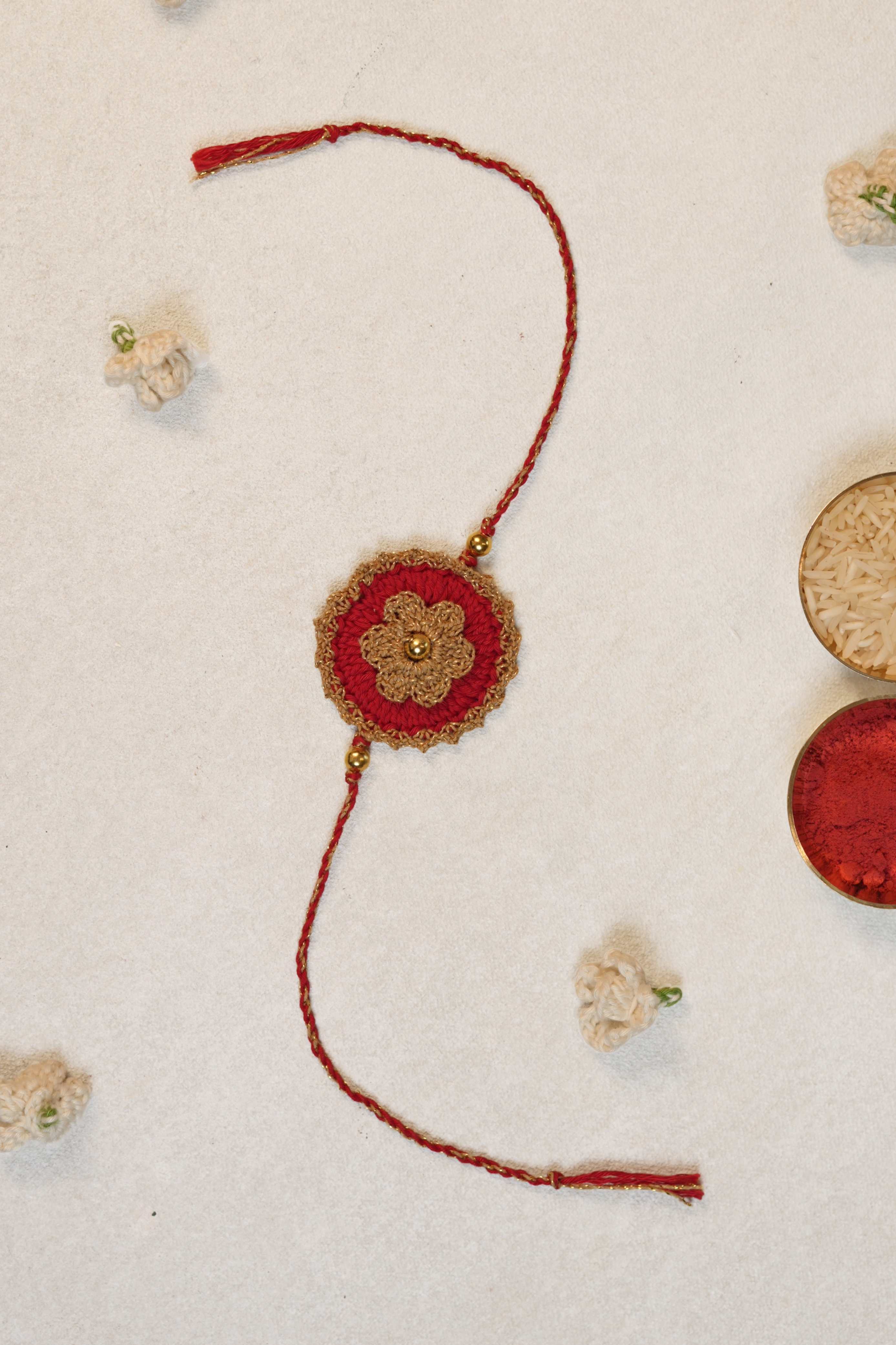 Threaded Gold Rakhi
