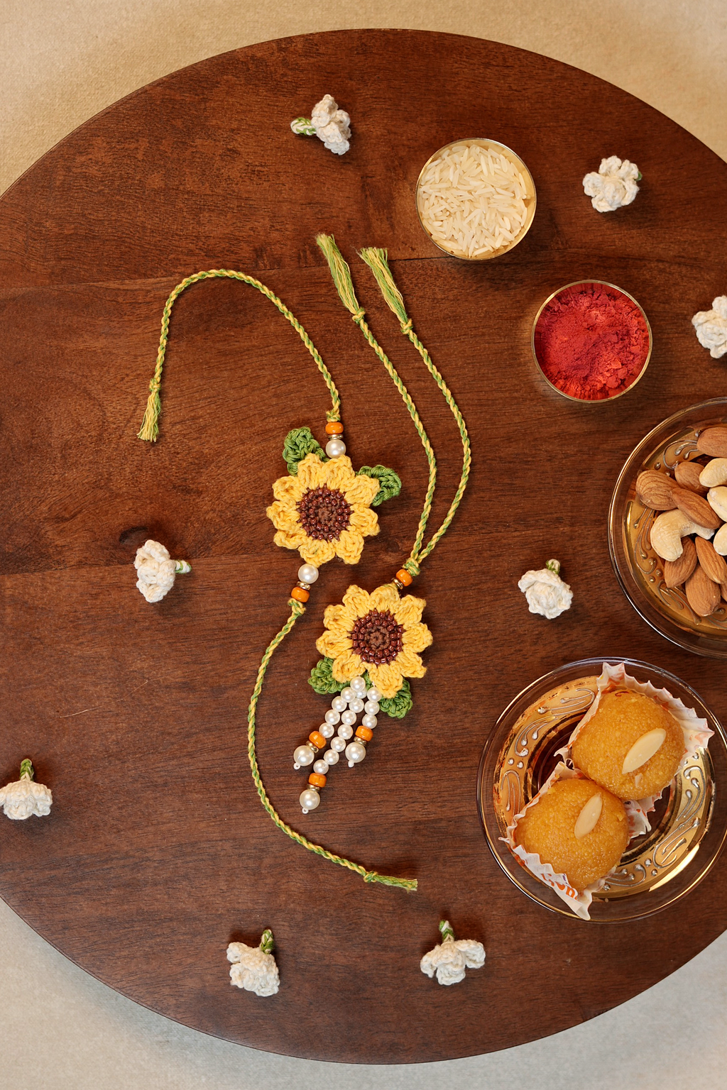 Sunflower Rakhi & Lumba Set