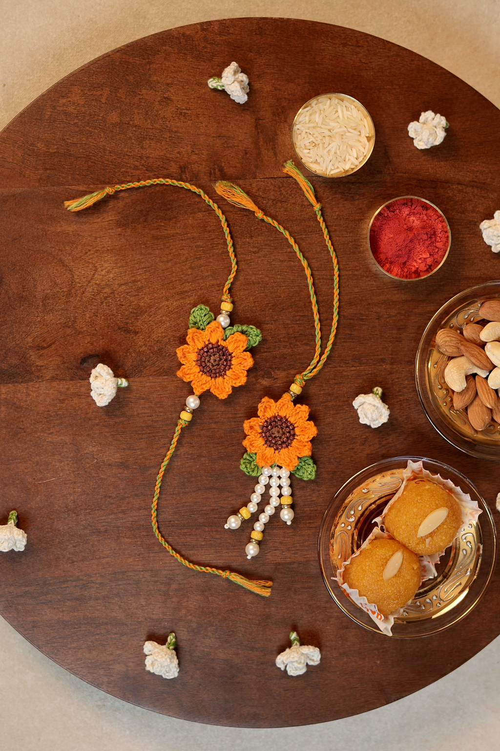 Sunflower Rakhi & Lumba Set